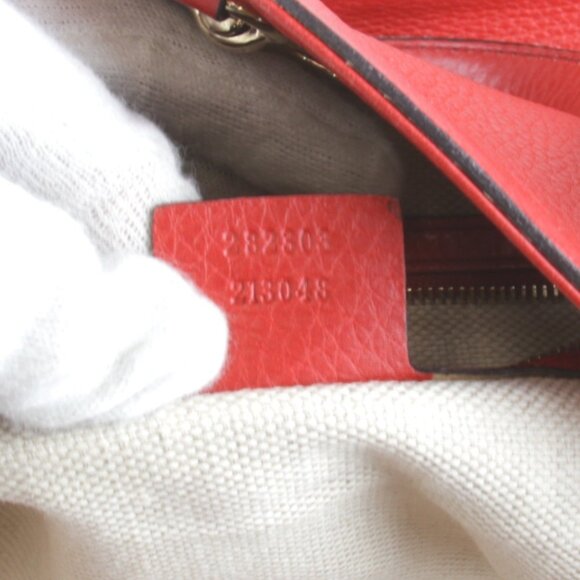 GUCCI Red Leather Tote Bag - Picture 9 of 12